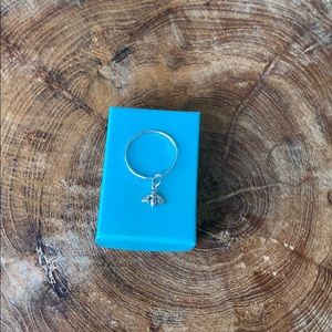Silver free moving bee ring 🐝